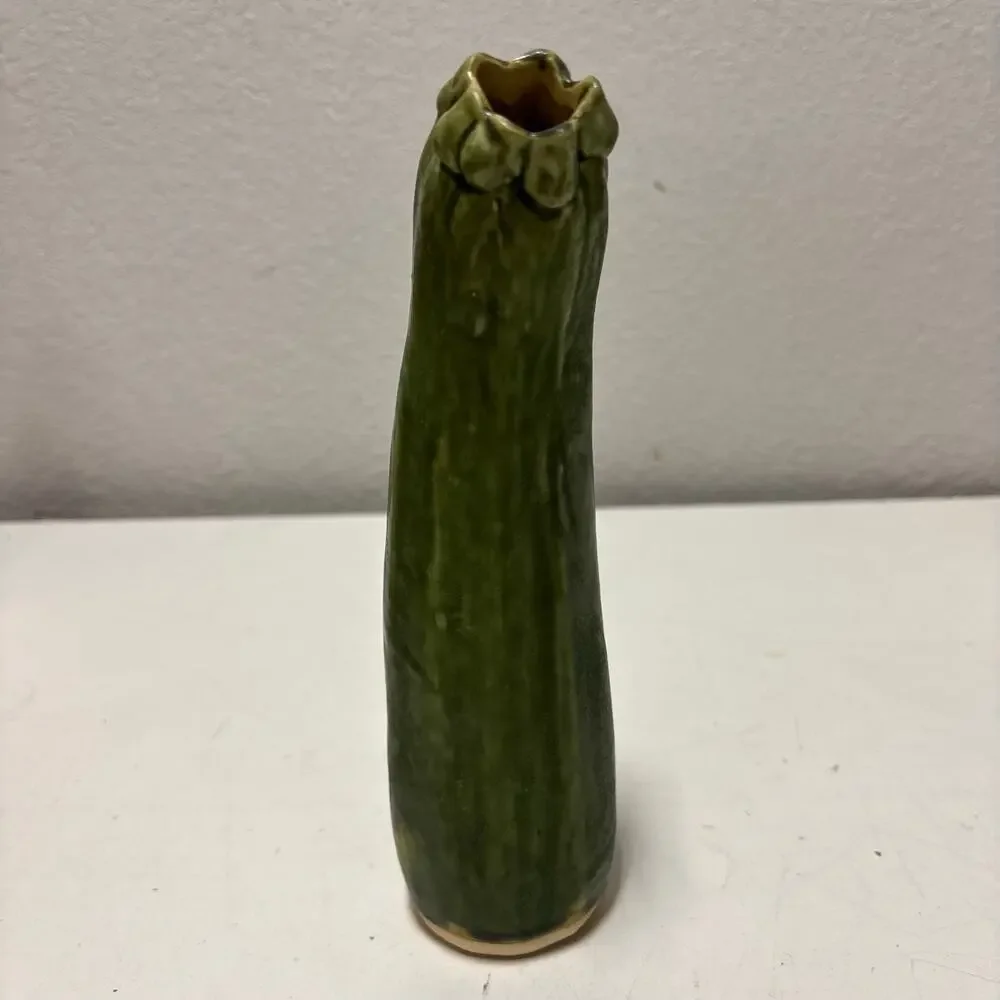 Vtg Patricia Garrett Zucchini Courgette Squash Pottery Vase 9